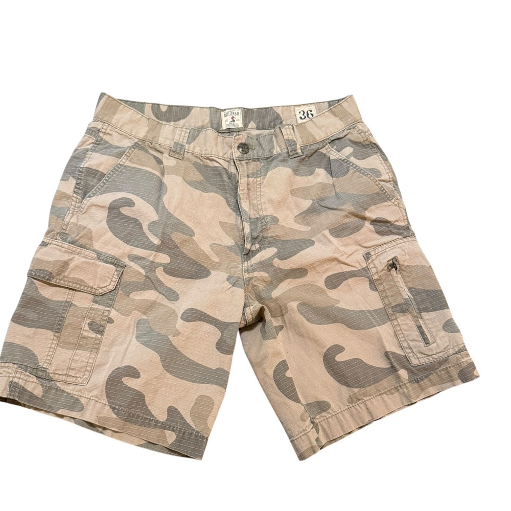 RedHead Brand Co Mens 36 Desert Camo Ripstop Cargo Shorts Tan Brown RN74747